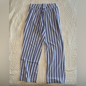 Ann Taylor Women's Blue and White Striped Pajama Pants
